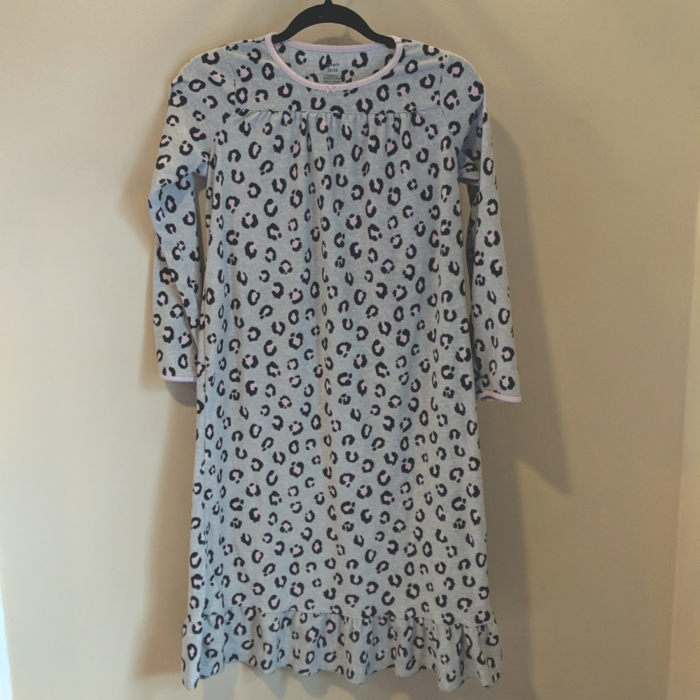 Long fleece pajamas 12-14